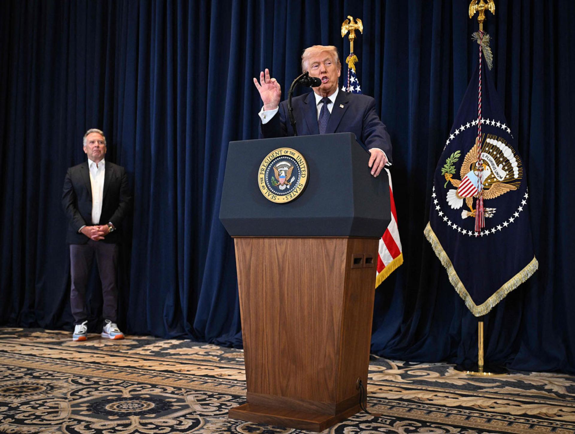 特朗普对媒体表达，对伊朗的军事行动会很快结束。