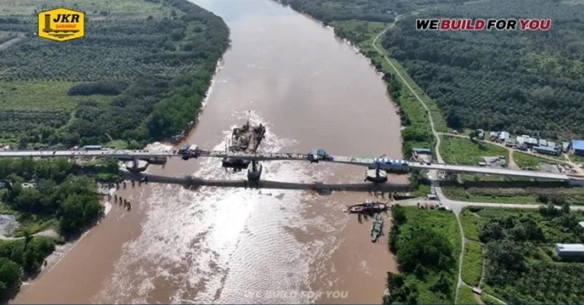 已竣工的双溪基连桥，连接浮刹与舍桑。