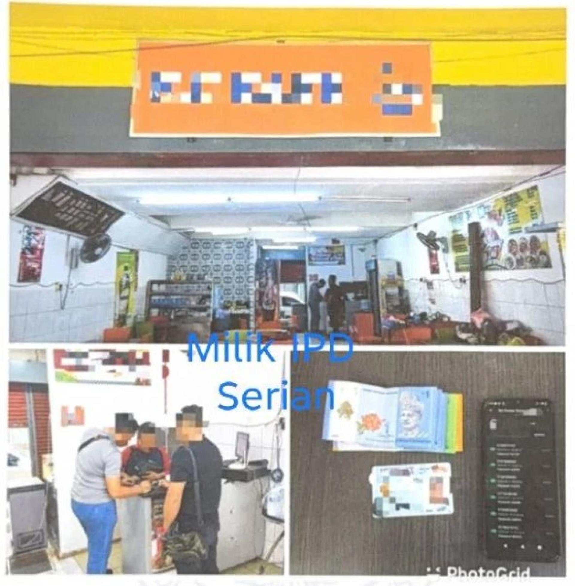 照片显示一名涉嫌参与网络赌博活动的本地男子被警方逮捕。