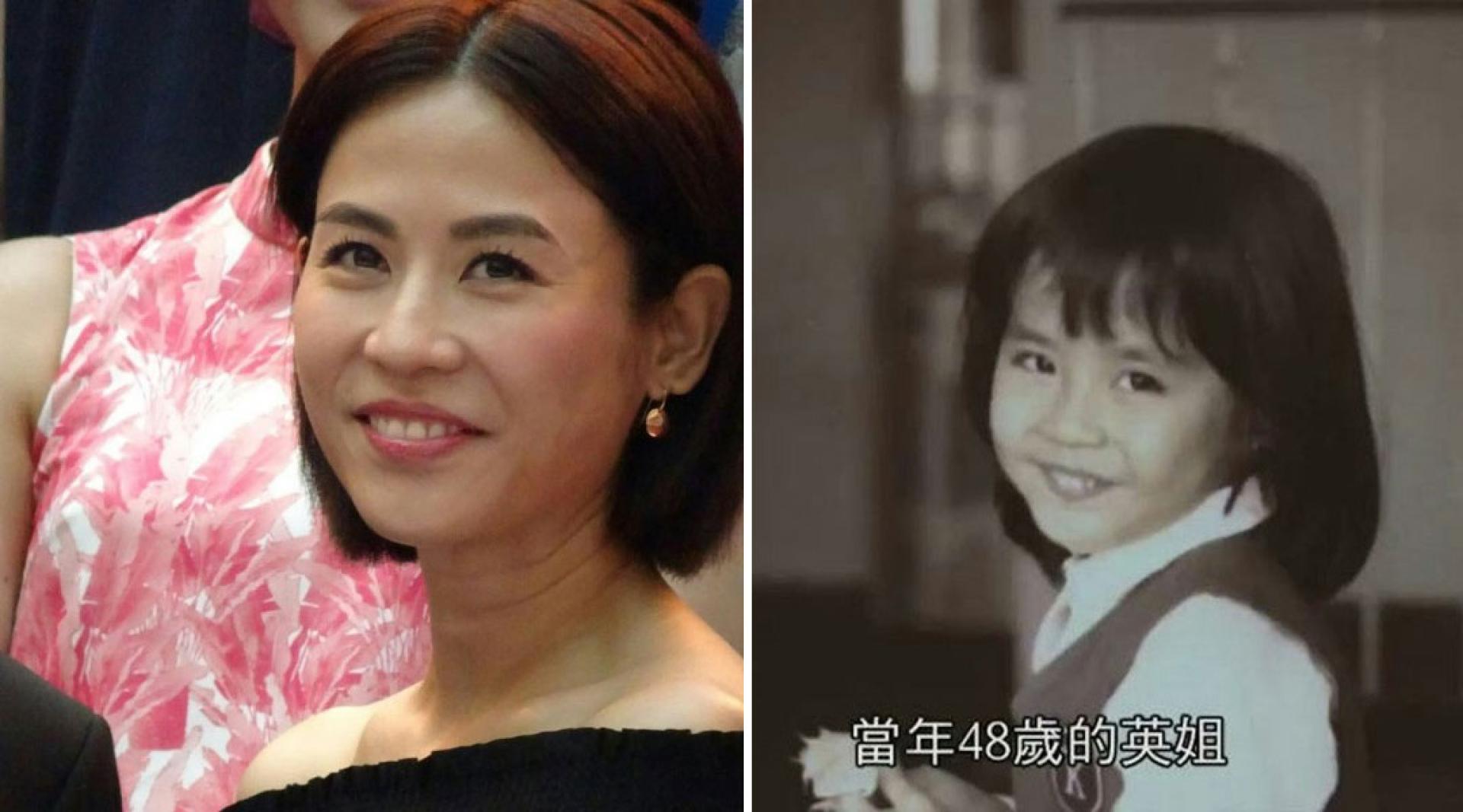 （左起）靓样多年来变化不大。宣萱被翻出童年照。