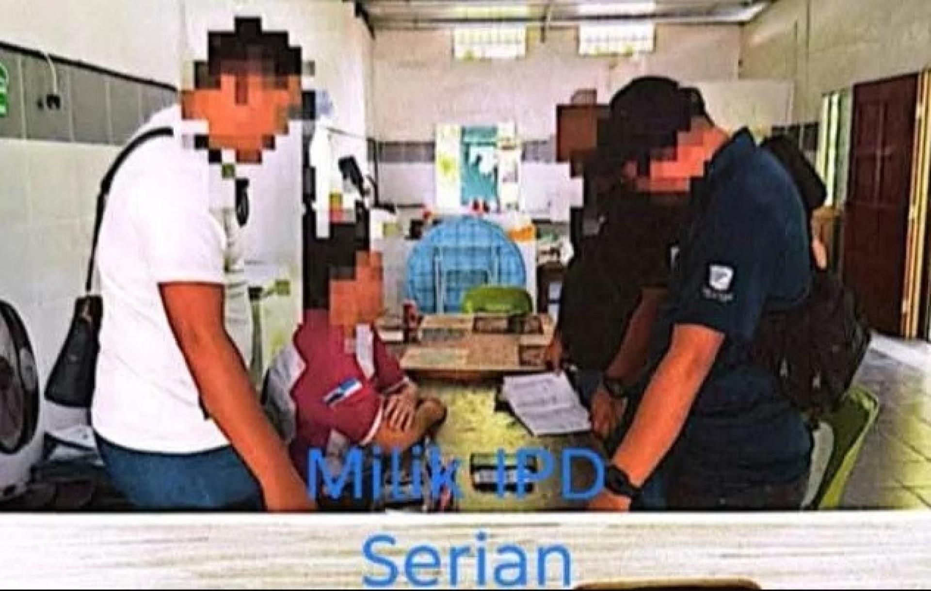 嫌犯被西连警区总部刑事调查组逮捕，涉嫌参与网络赌博活动。