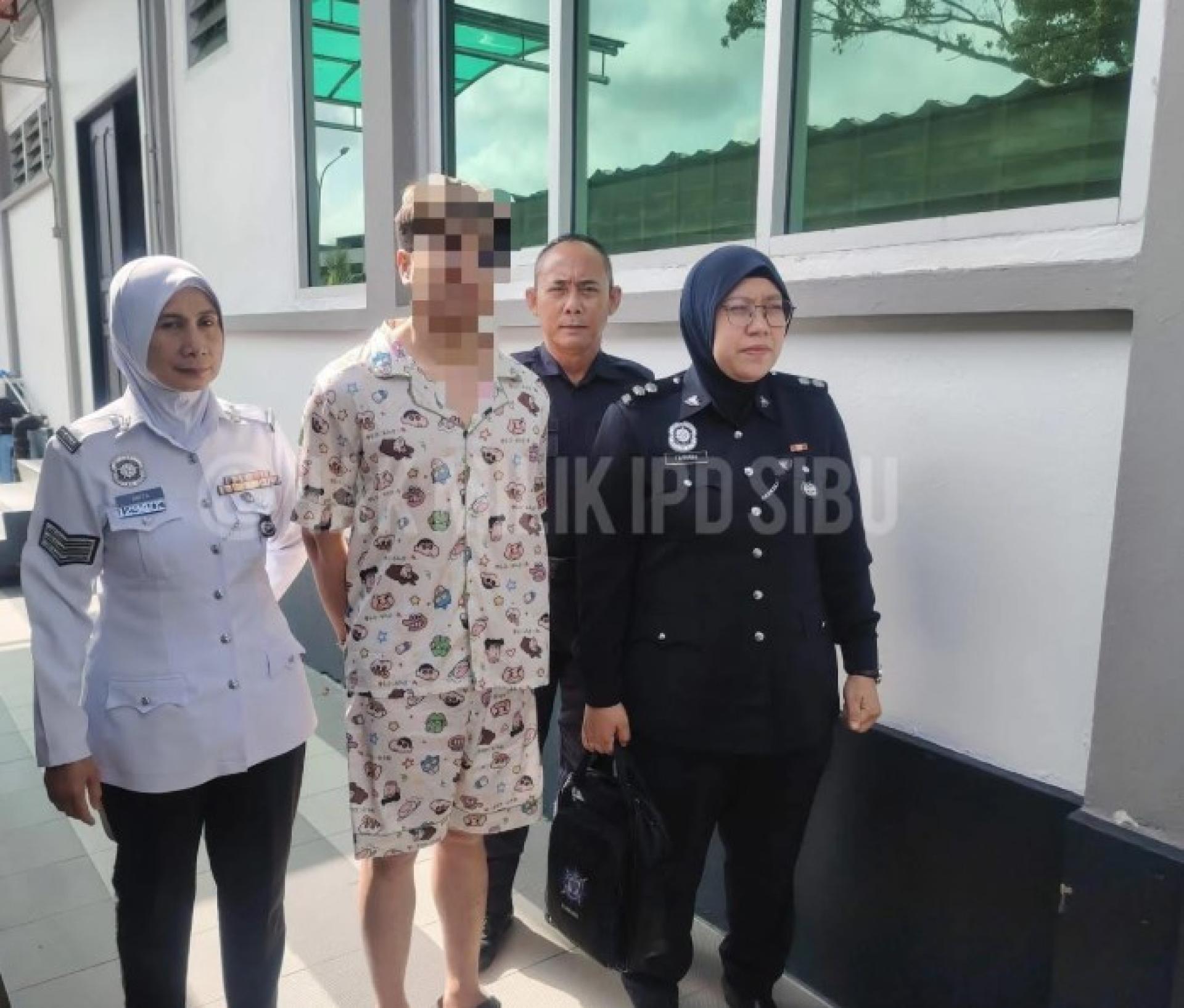 一名24岁男子因涉及于本月13日撞毁六辆车事故，被带上诗巫推事庭面控。