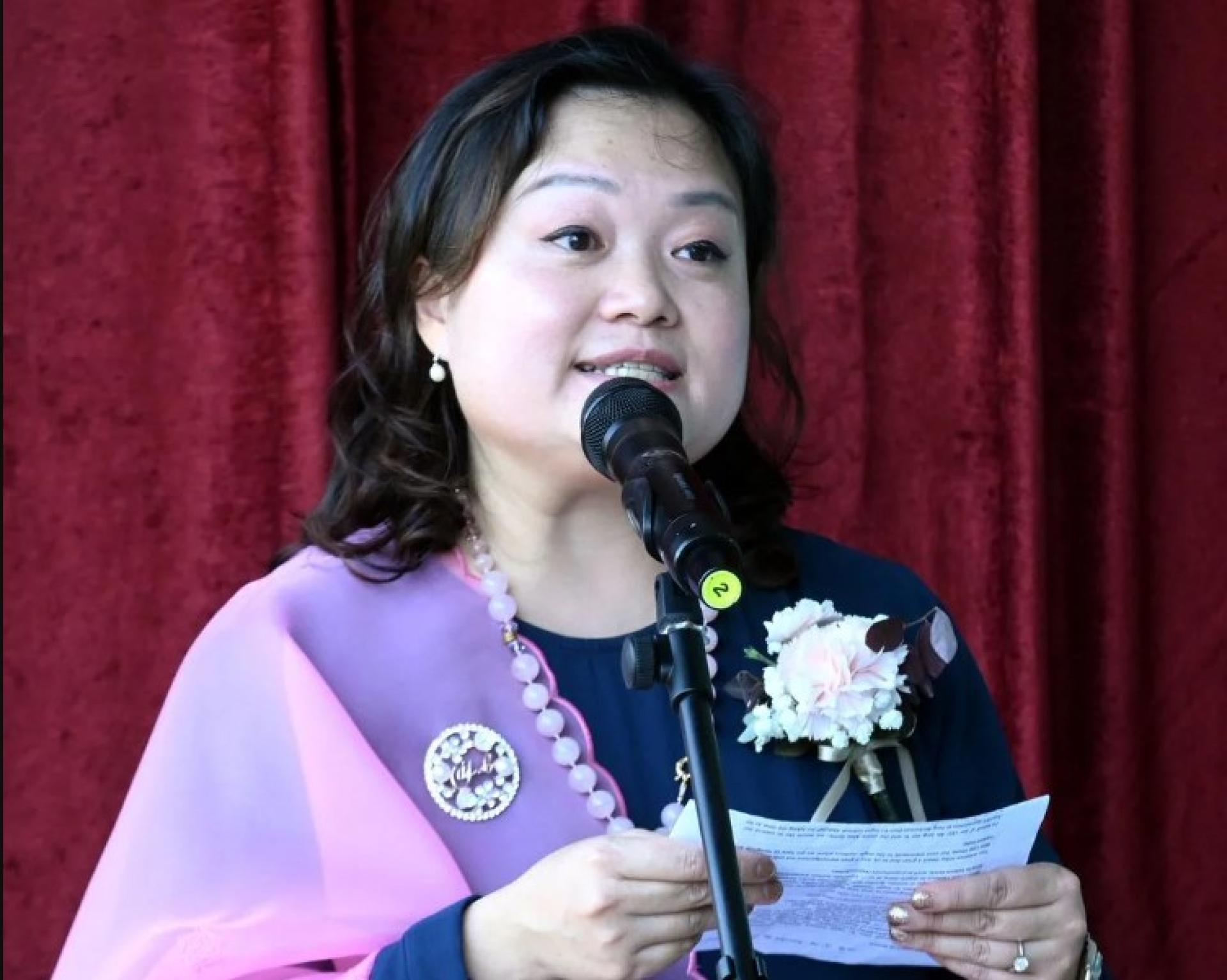 Diana Law Che Kiat发表讲话。