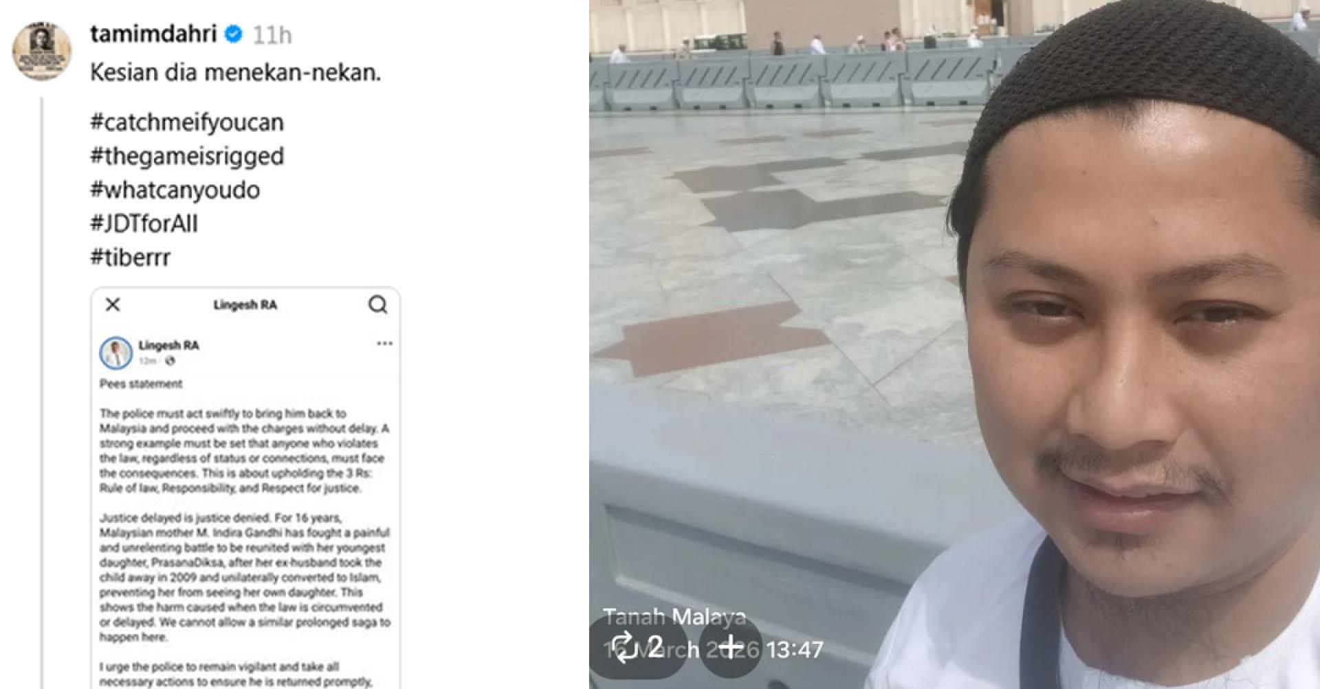 面对林哥斯华南的施压言论，达敏在社媒上高调发文回应称，自己不喜欢被人“指指点点”，越是有人对他施压或催促，他越倾向以讽刺方式回应。