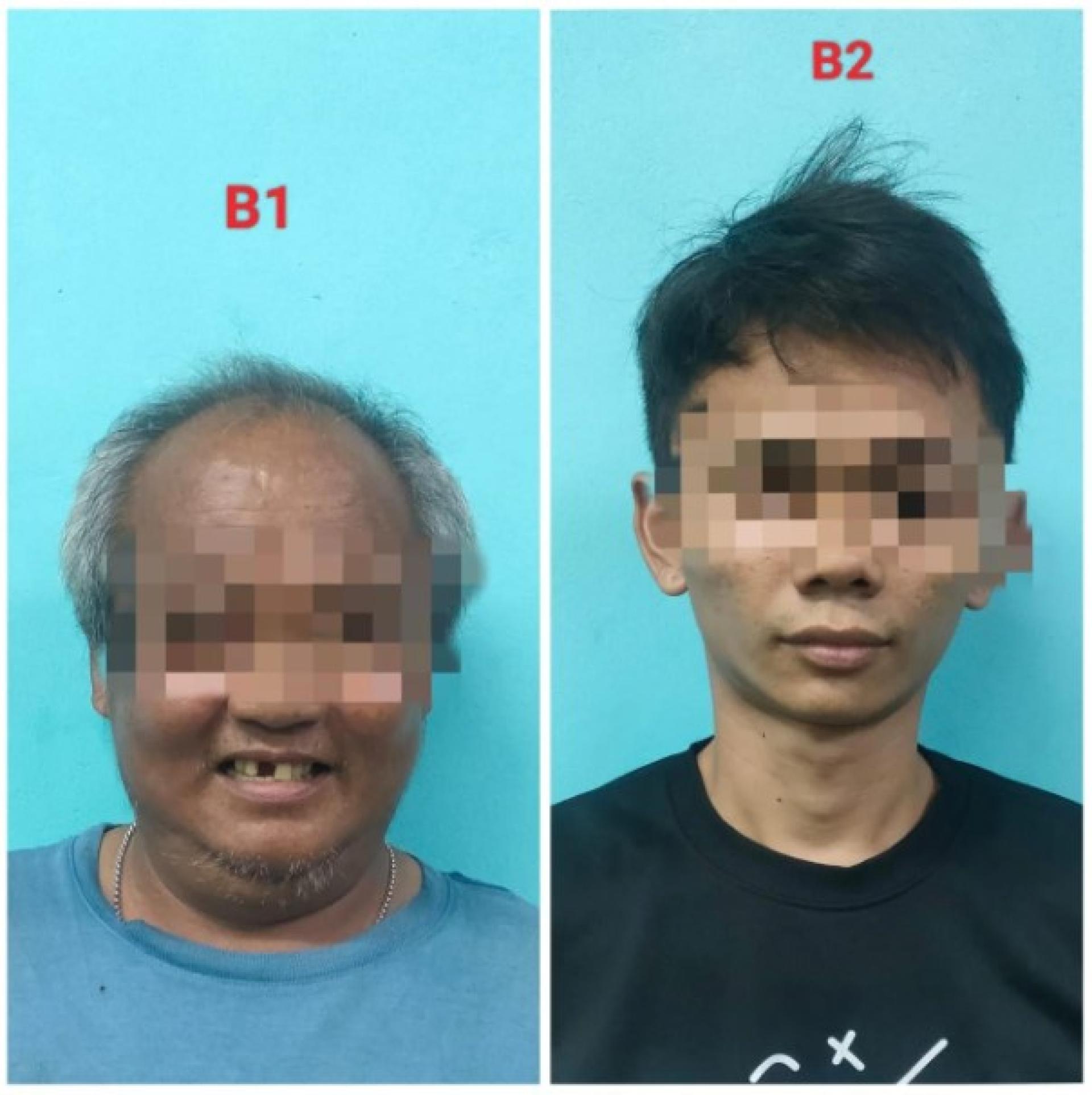 警方逮捕的嫌疑人。