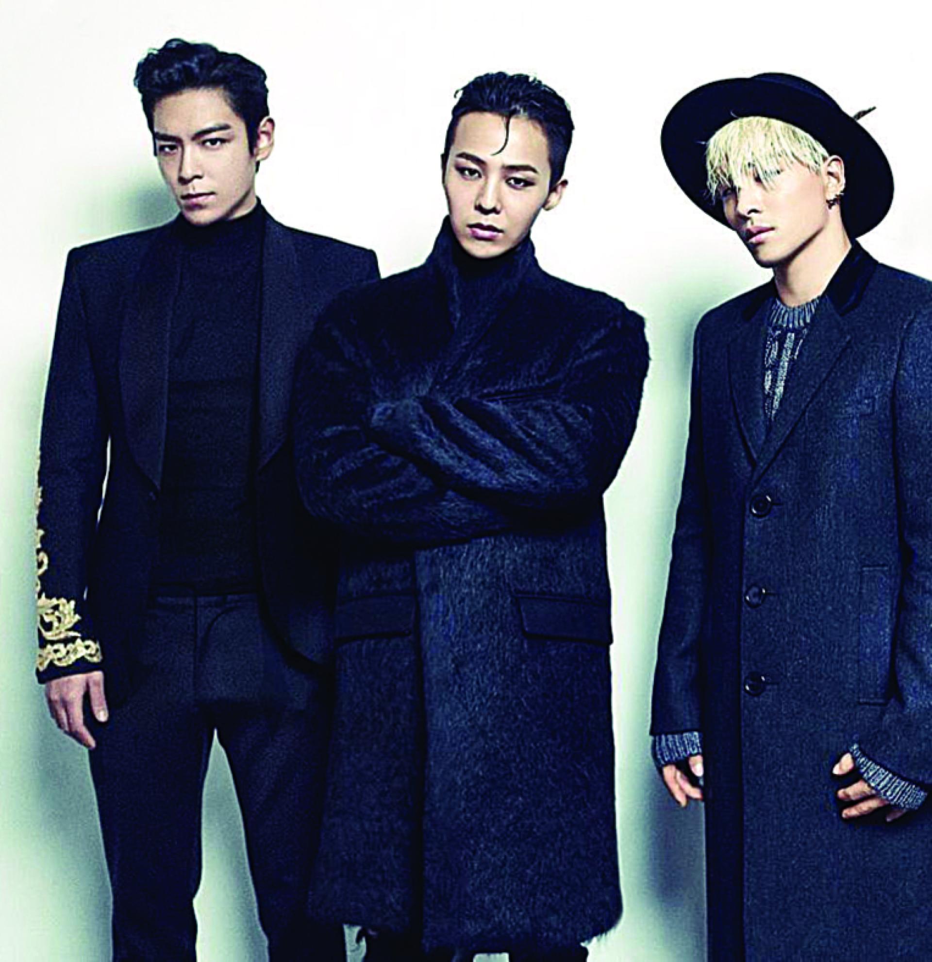 T.O.P（左起）将发行个人专辑回归乐坛， GD、太阳都在社群帐号上按赞回归相关新闻贴文，掀起粉丝对于团体合体的期待。