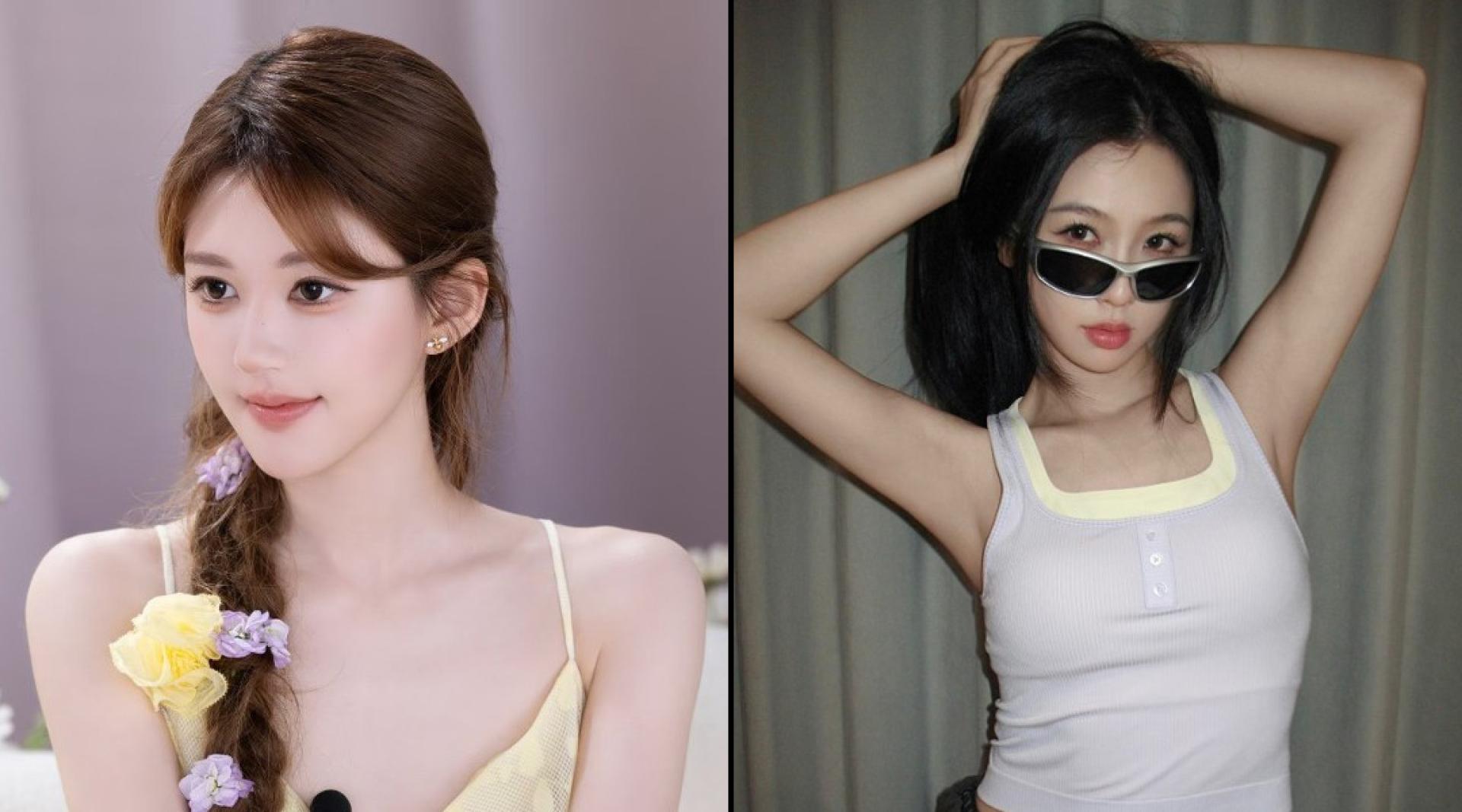 （左）赵露思遭抢工作。（右）虞书欣是非不断。