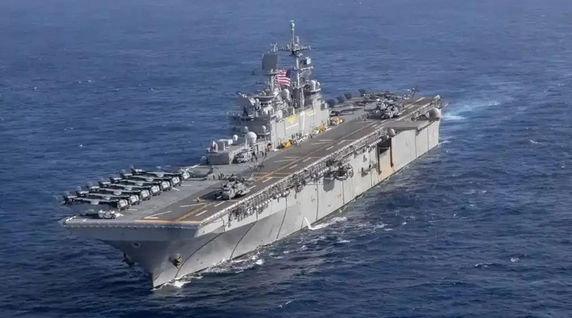 美利坚级两栖攻击舰的黎波里号。（档案照）