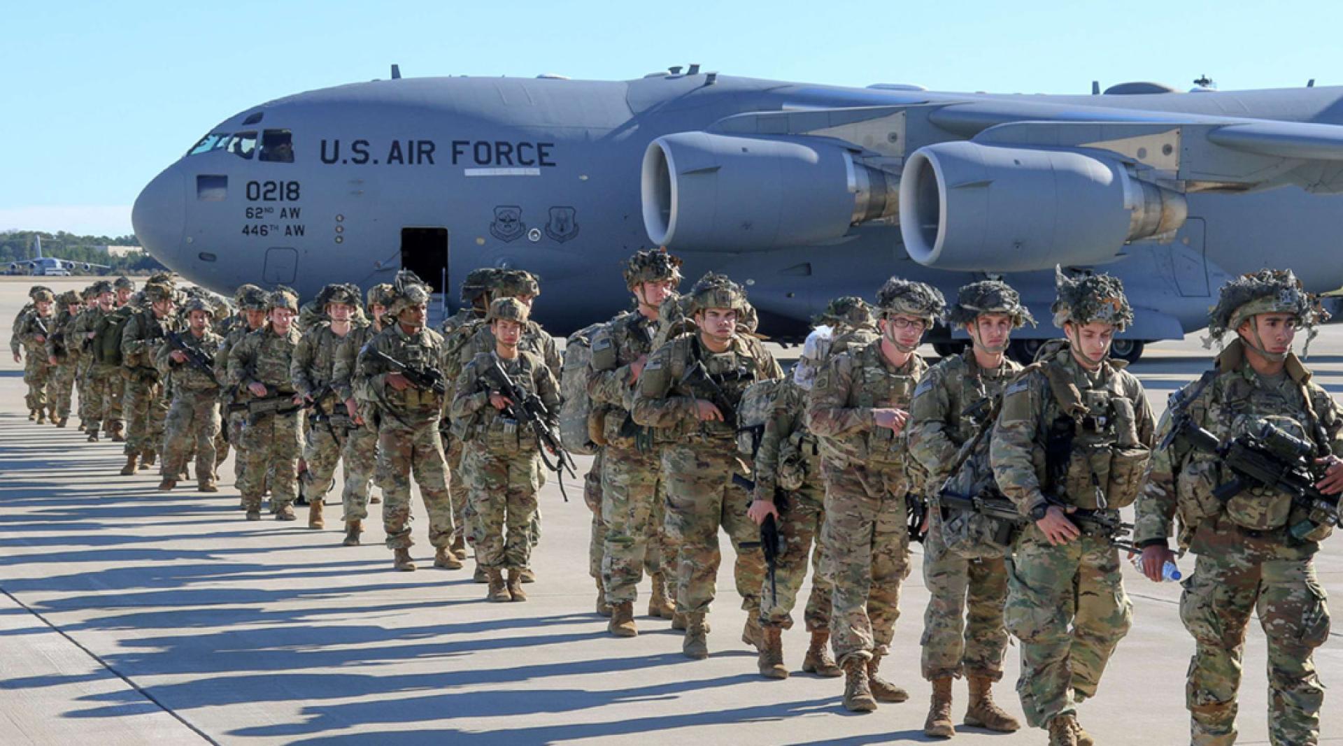 美国首批增援中东的海军陆战队到达中央司令部责任区。（示意图）