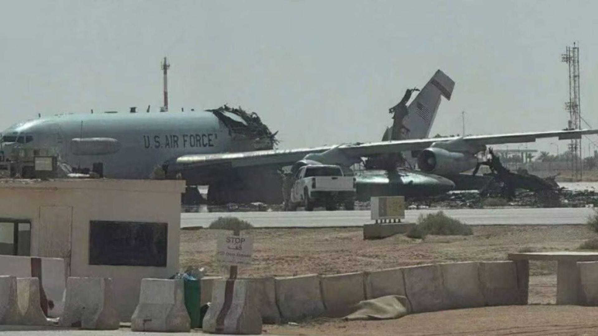 一架在沙地空军基地的E-3空中预警机，在空袭中被击毁。