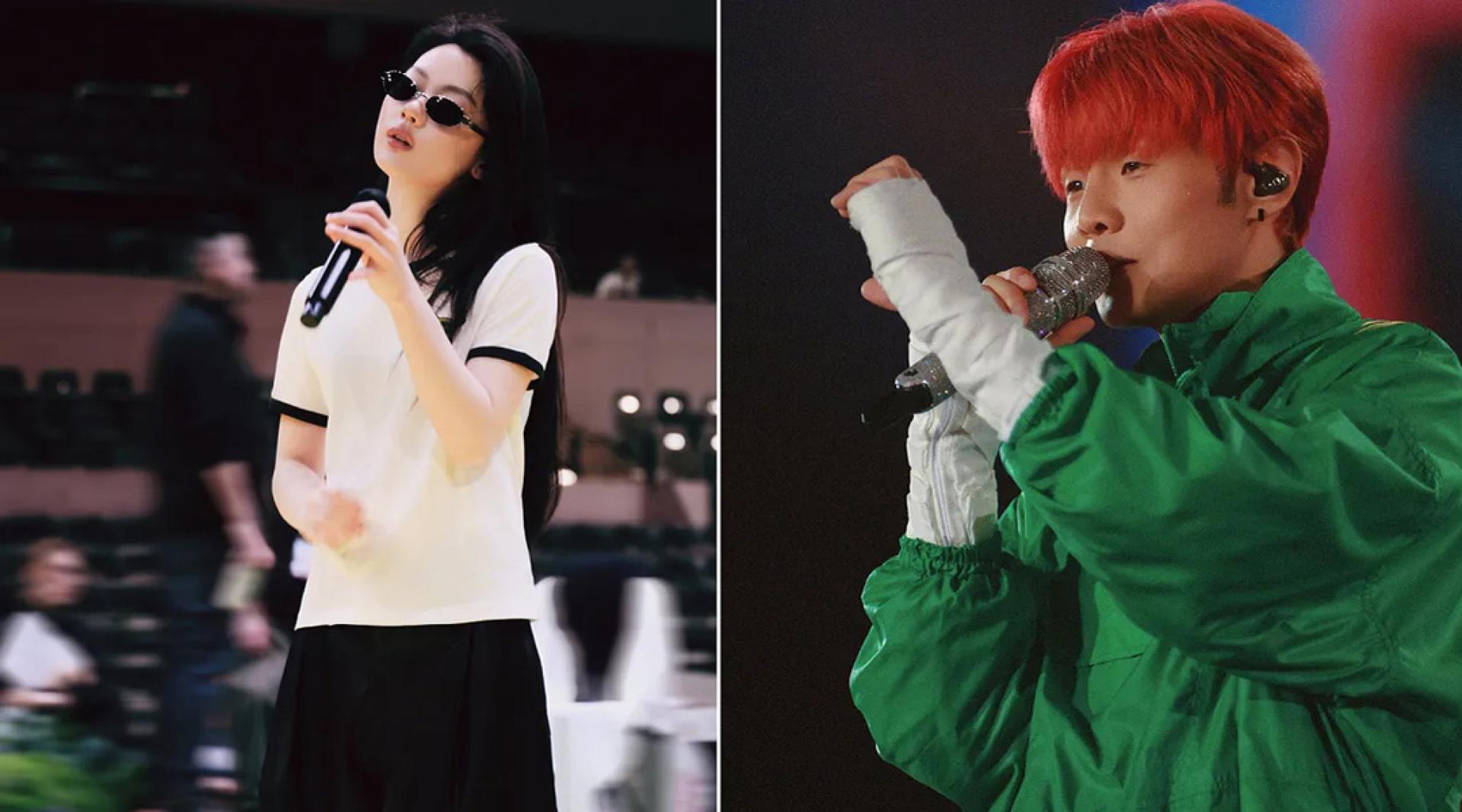 单依纯表示忙着彩排，对李荣浩批她强行侵权，表示会马上去了解版权状况。