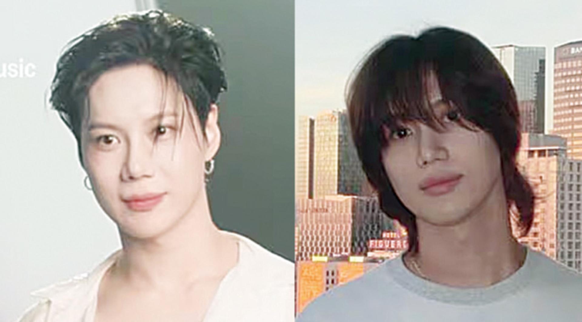 泰民被网友说最近脸蛋（左图）有些变化。