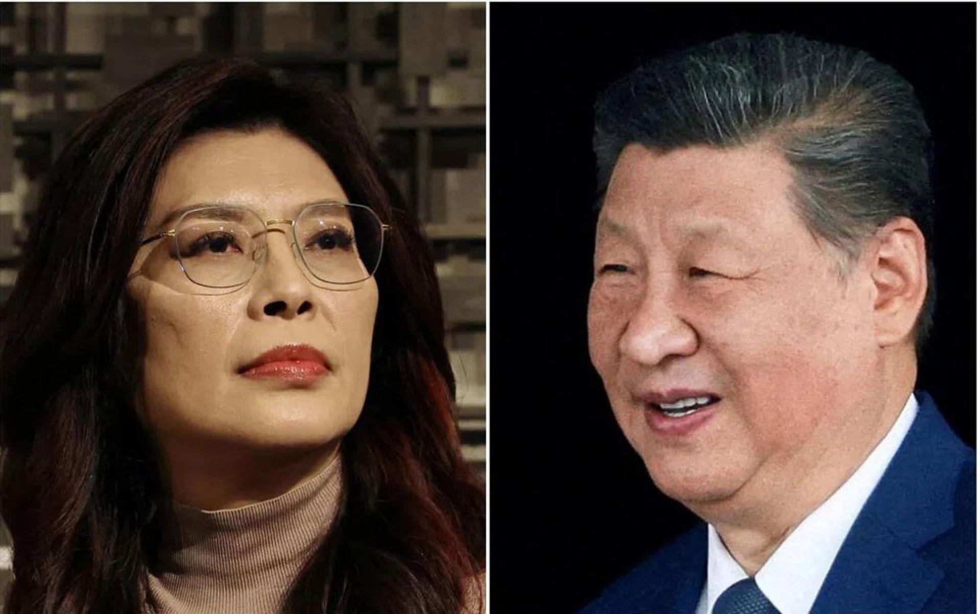 国民党主席郑丽文（左）周五（4月10日）与中共总书记习近平（右）会面。