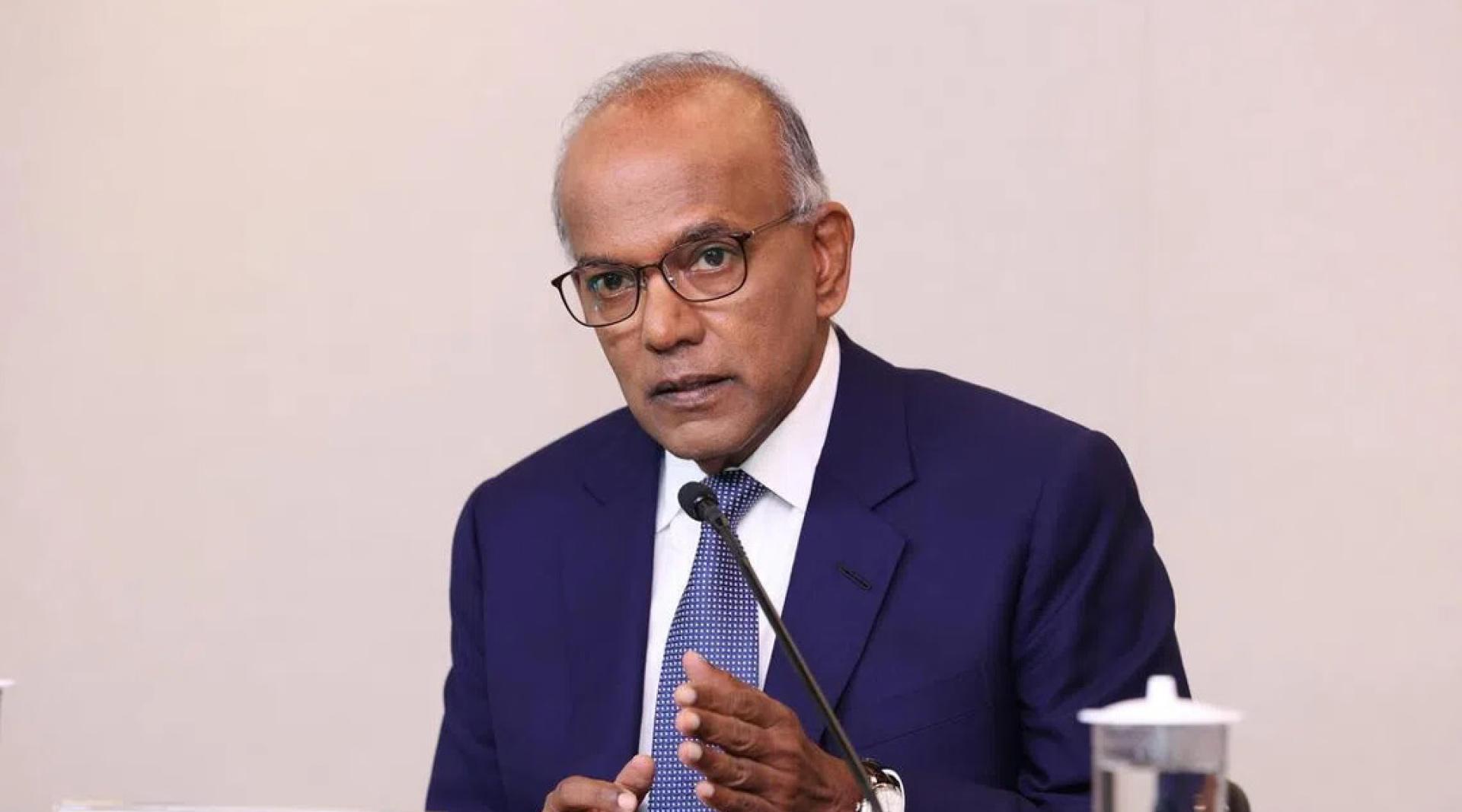 尚穆根说，新加坡的立场并非选站美国或西方国家的阵营。（图：联合早报档案照）