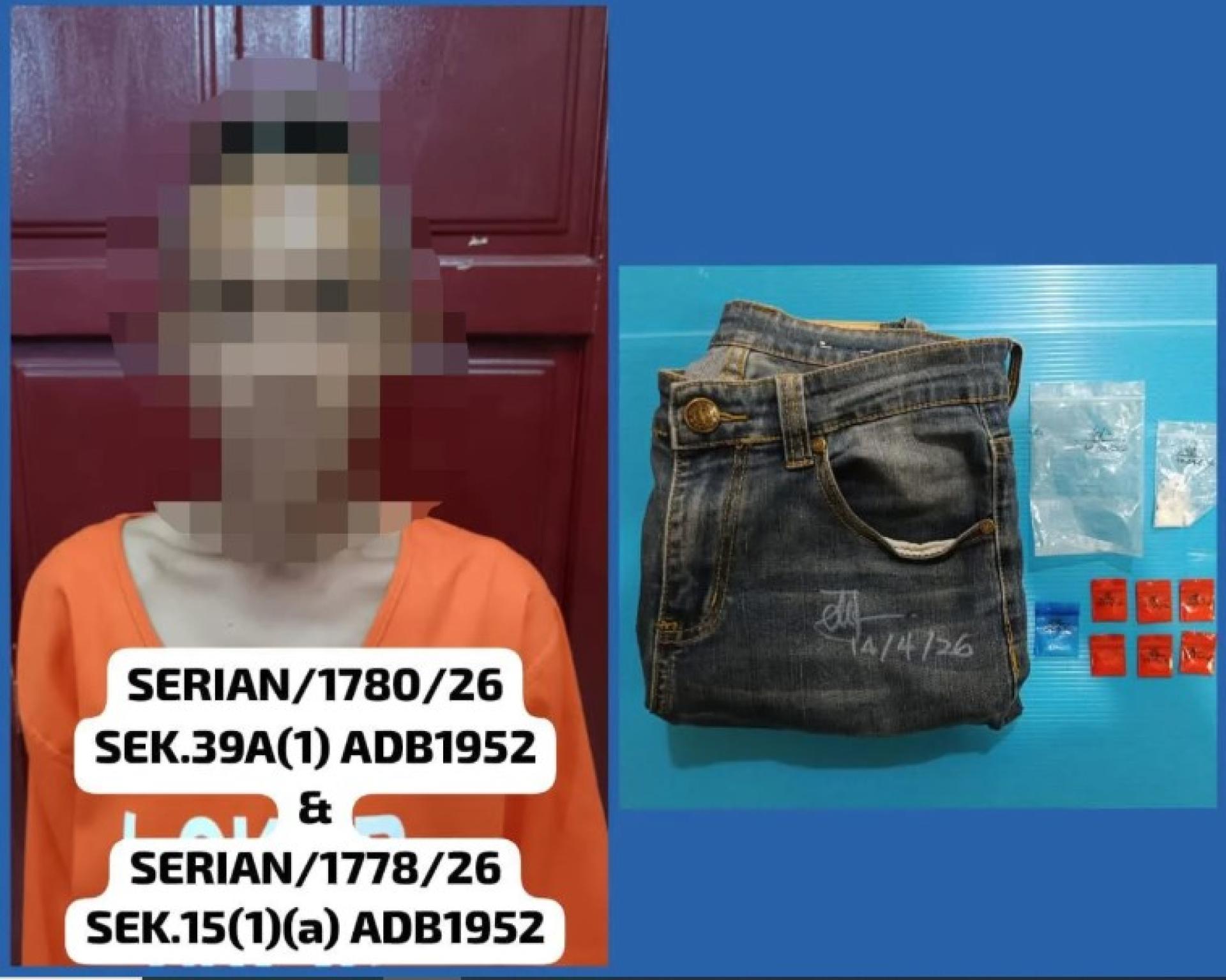 嫌犯及起获的相关物品。