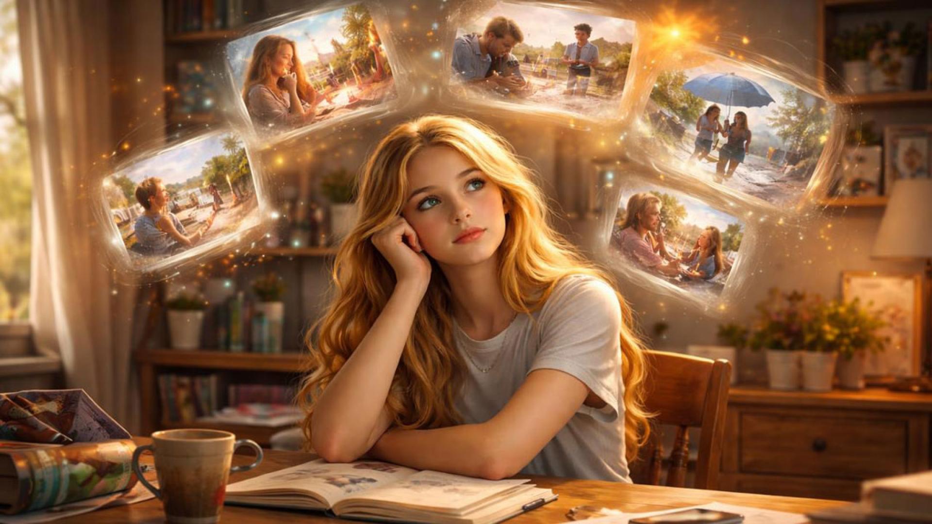 过目不忘也会产生干扰，例如难以摆脱悲伤或创伤记忆。（示意图）