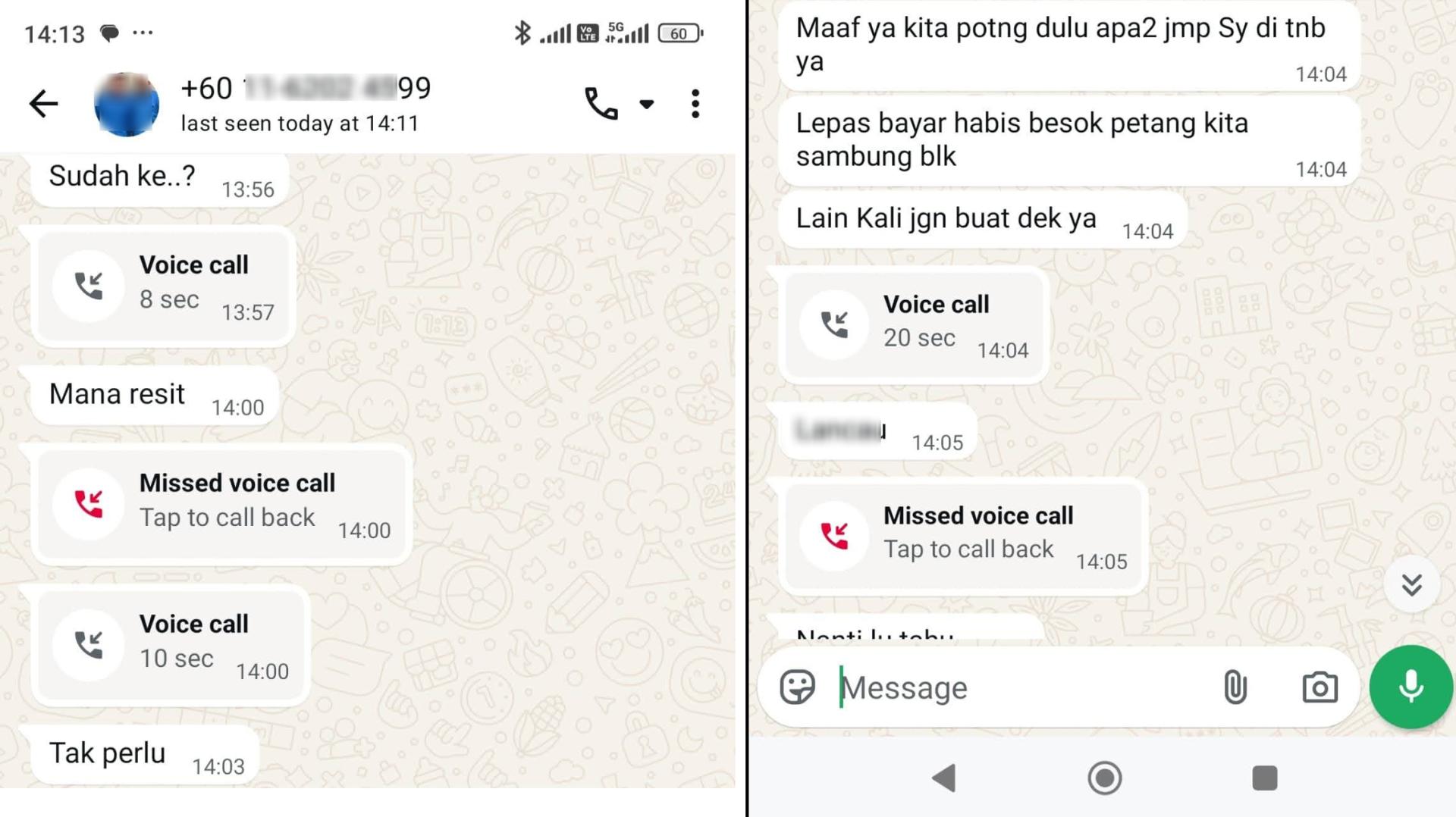 老千假冒国能职员行骗，还以粗言秽语辱骂。（图片来源：林瑞光脸书）