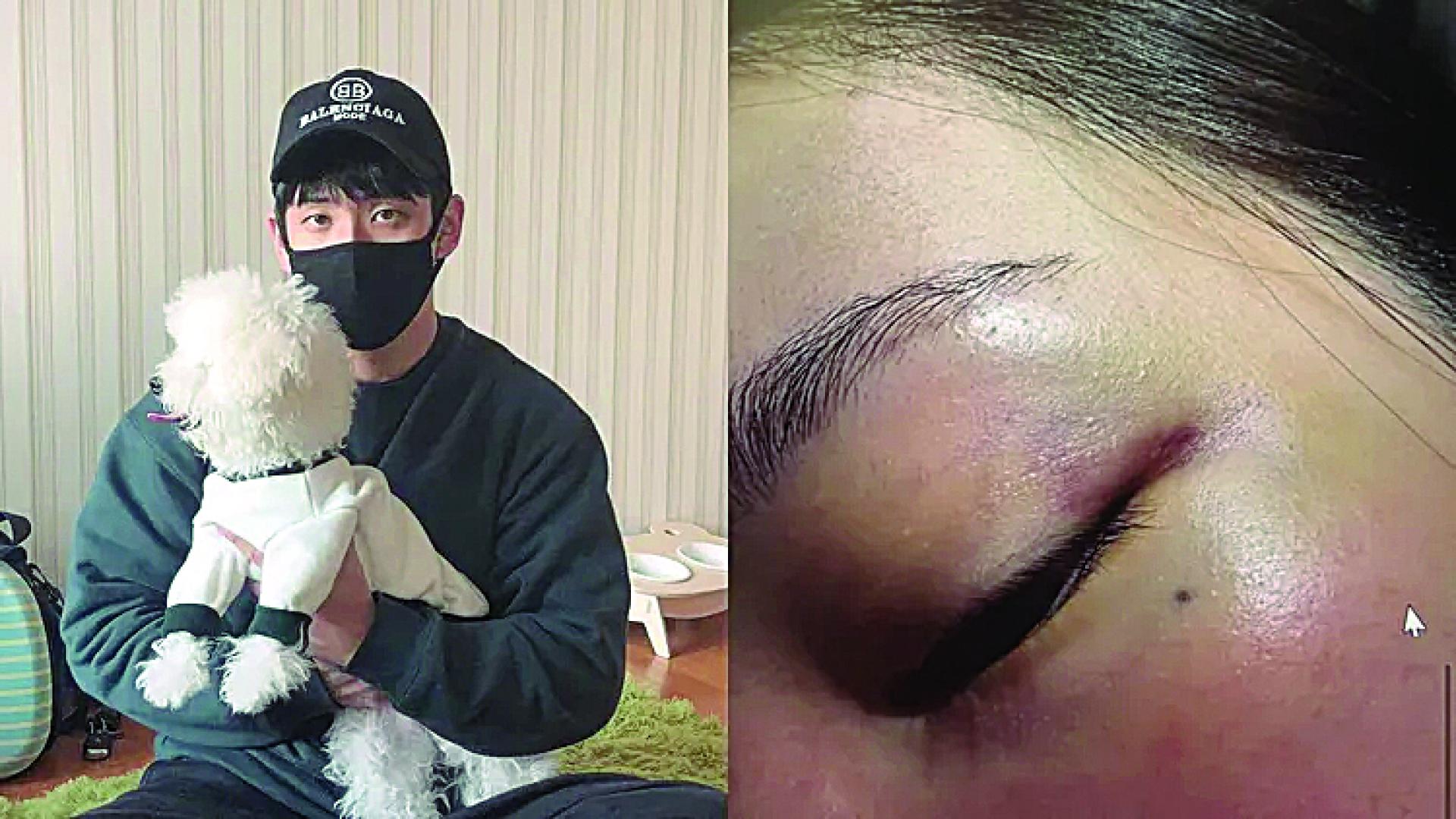 Jisoo亲哥金正勋（左图）被妻子控诉家暴。翻摄金正勋IG、theqoo。