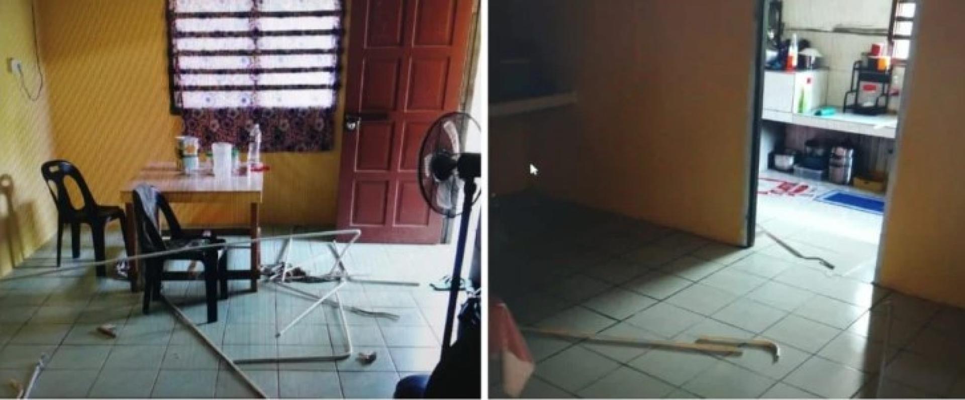 甘榜阿巴尔爆窃案现场。