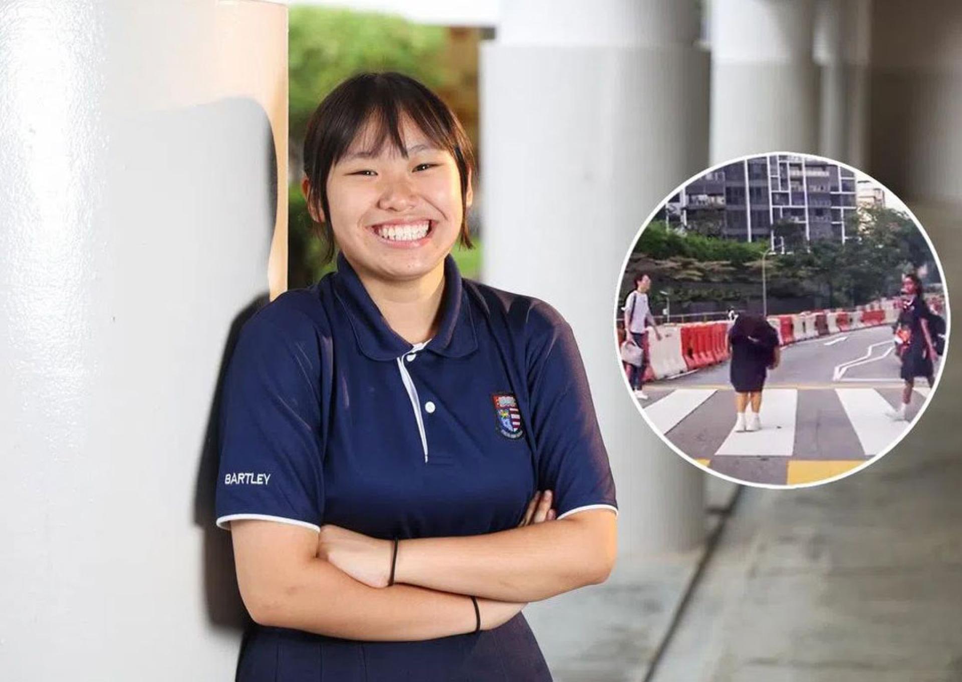 刘可萱因过斑马线时向车主鞠躬挥手而走红网络，被网民称为“鞠躬女孩”。