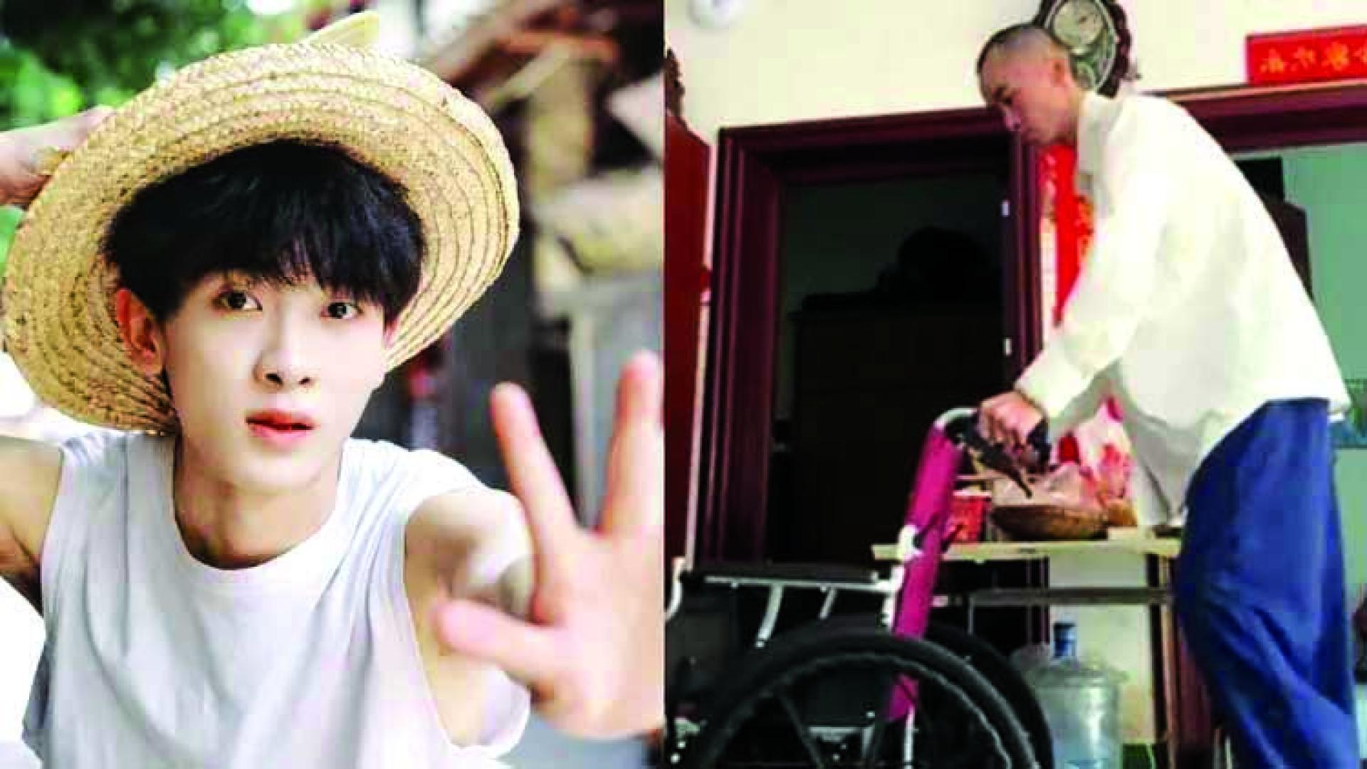 周墨生病后暴瘦，行走要靠轮椅。