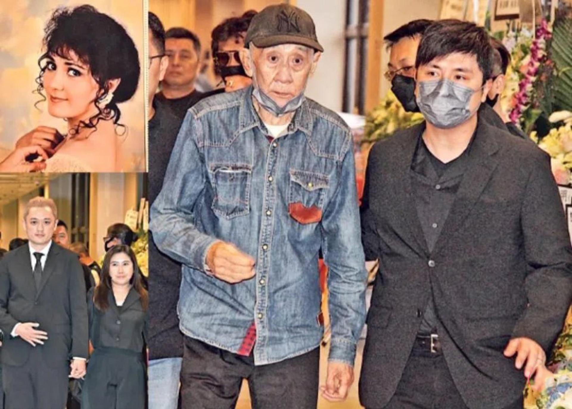 施明（左上图）去世，丧礼由长子李泳汉（左下图左）夫妇打点，另一边是与他们形同陌路的李家鼎（右图左）和次子李泳豪。