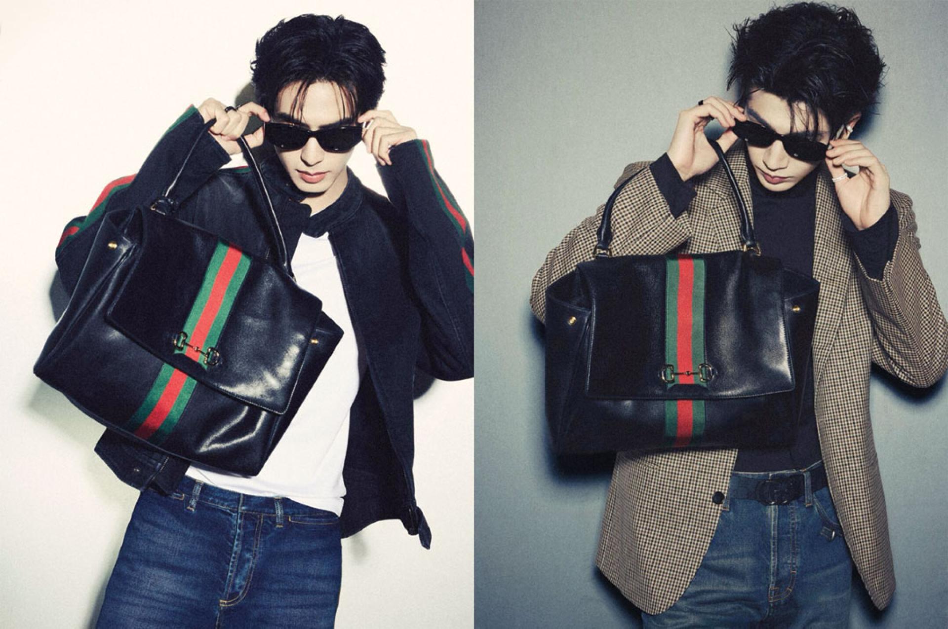 宋威龙（左图）和张凌赫（右图）为品牌拍的宣传照相似度高。