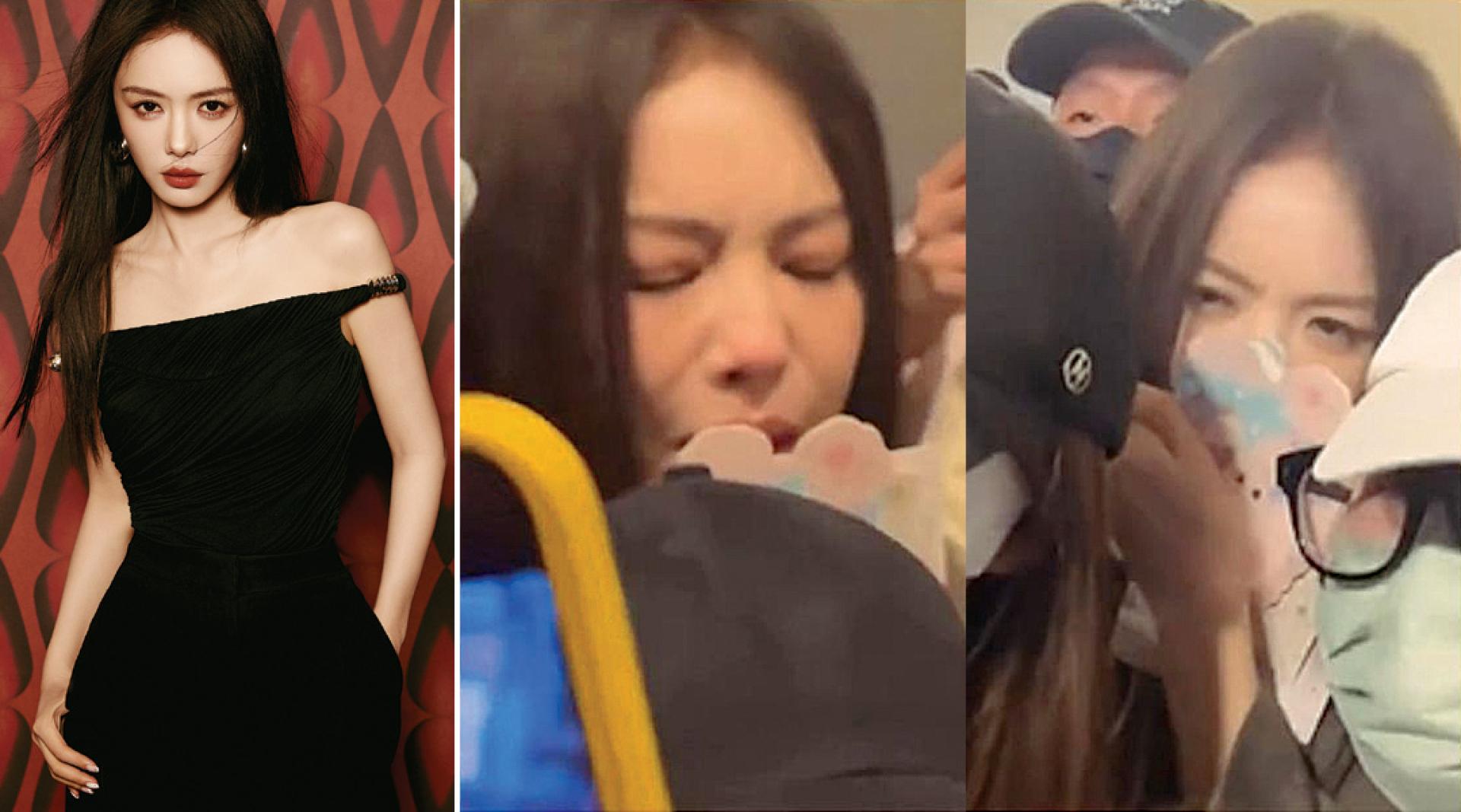 蔡文静被代拍围堵，情绪崩溃。