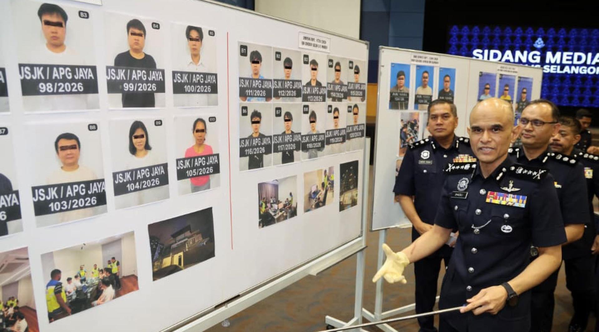 沙兹礼：警方侦破4个在雪州活跃的诈骗集团呼叫中心和逮捕涉案者。