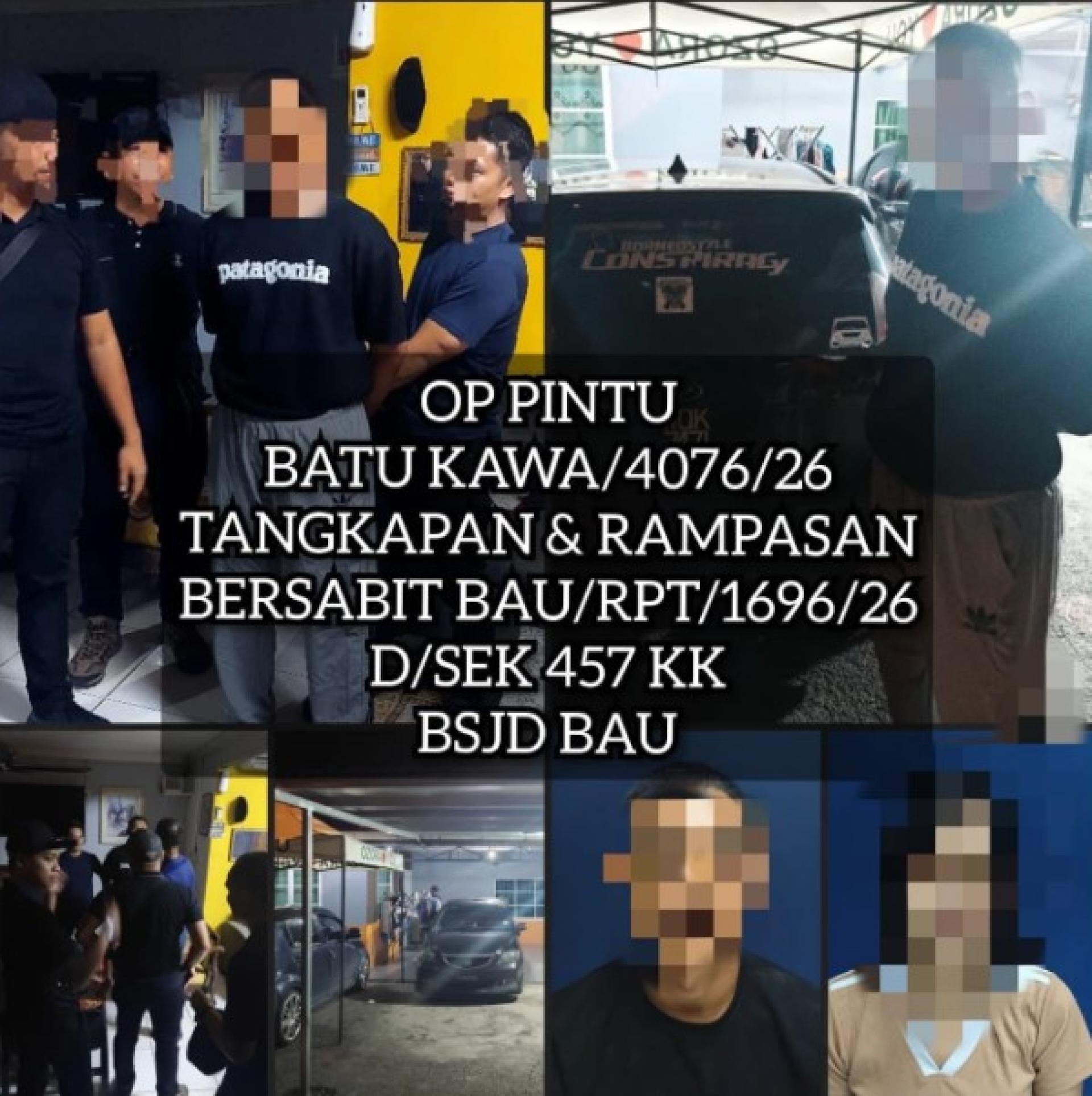 石隆门警方逮捕嫌犯，并起获涉嫌用于犯罪活动的第二国产迈威轿车。