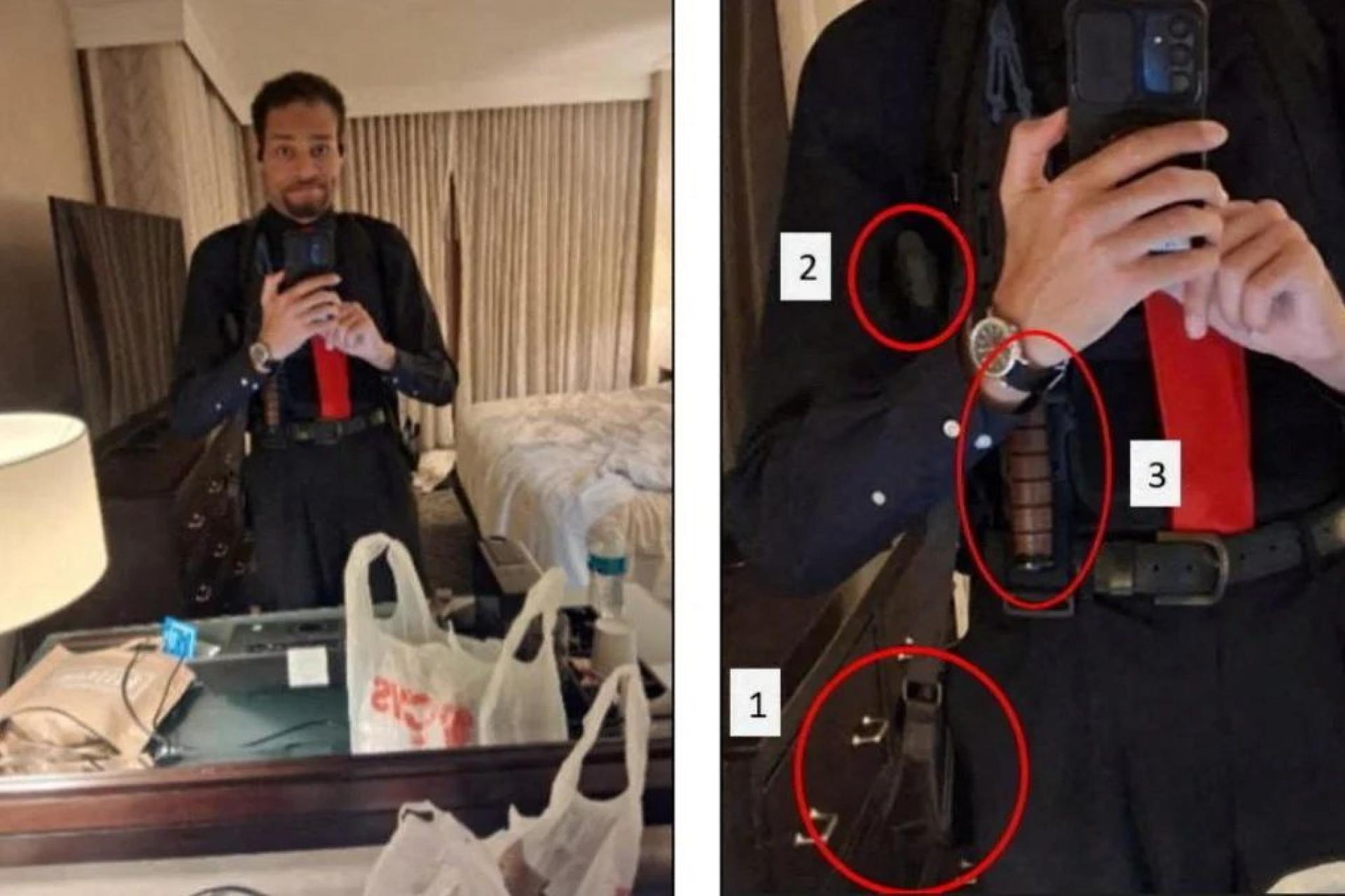 艾伦在酒店自拍。