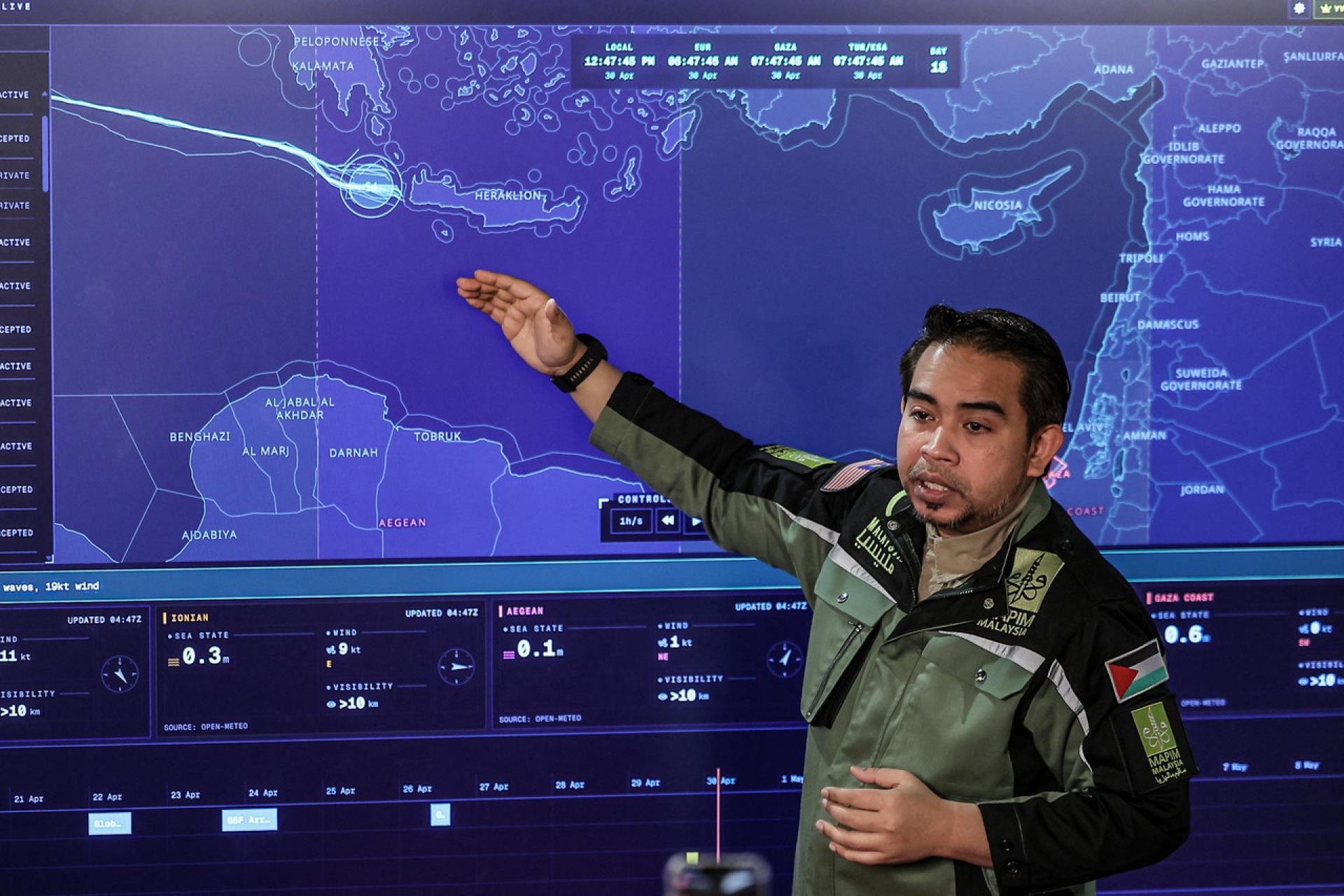 沙尼阿拉比证实，以色列军队在国际水域拦截前往加沙的22艘船只中，有6艘载有总共10名马来西亚人。