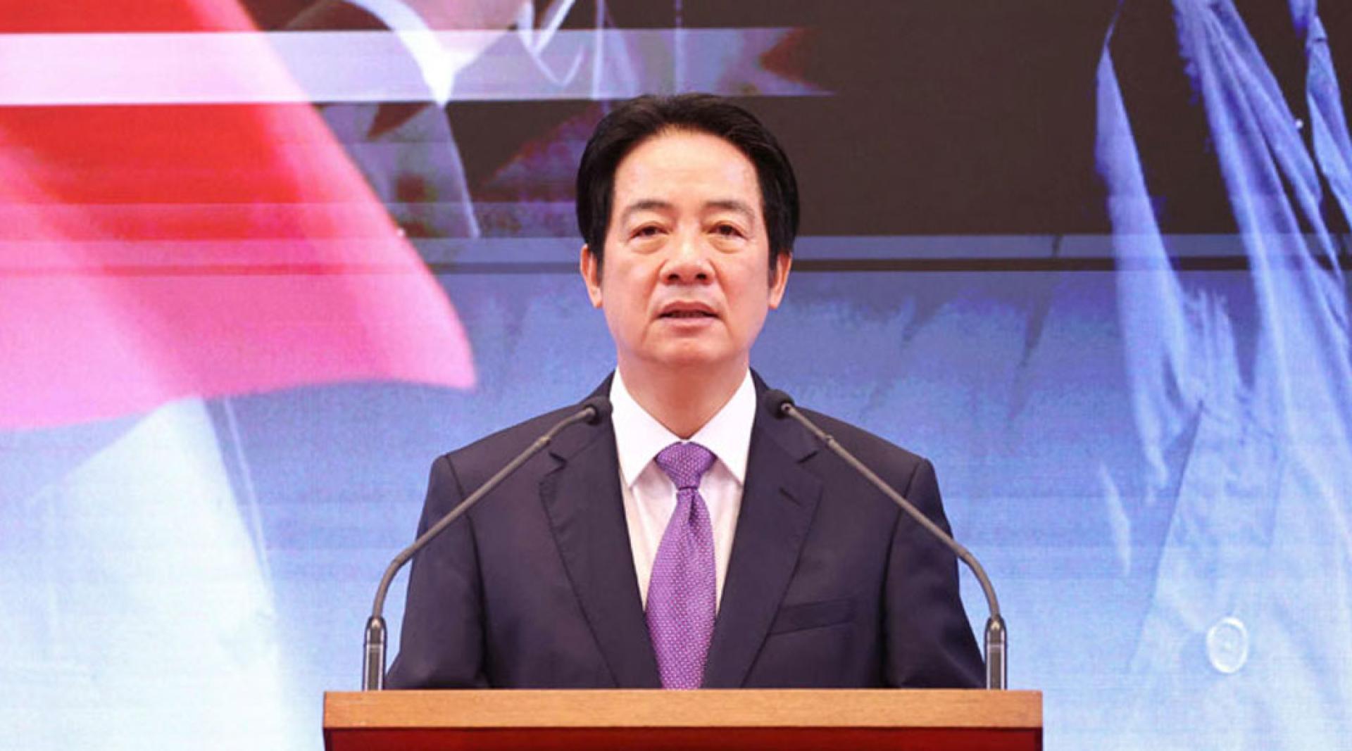 台湾总统赖清德周三上午在总统府发表执政两周年谈话。