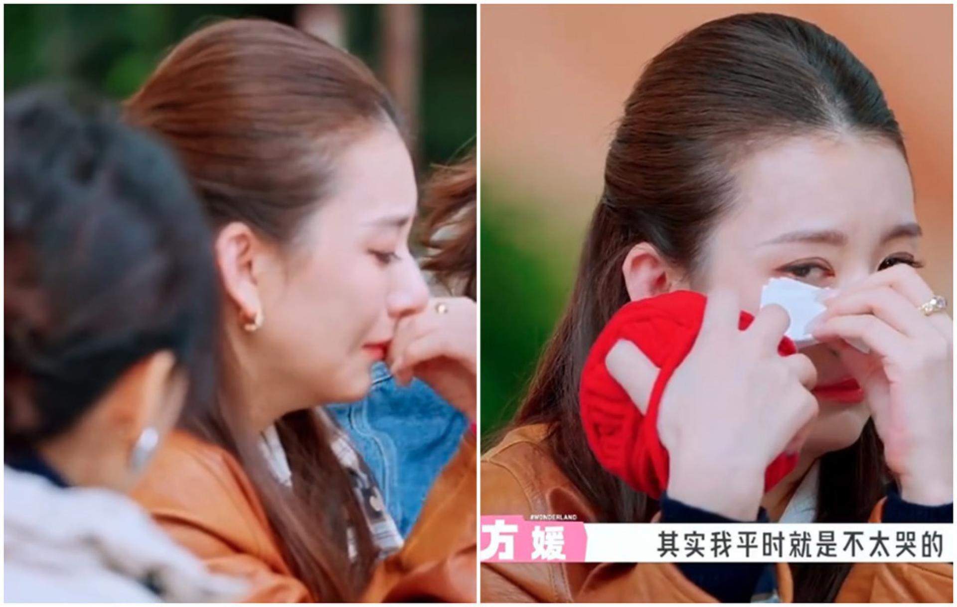 方媛在中国实境真人秀《五十公里桃花坞》罕见落泪。