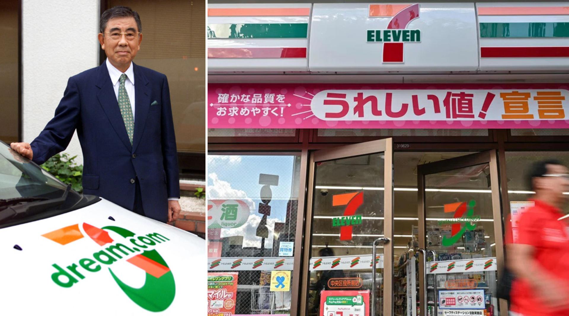 （左）铃木敏文；（右）7-Eleven在全球有超过85000家门市，遍布20多国与地区，其中约四分之一在日本。