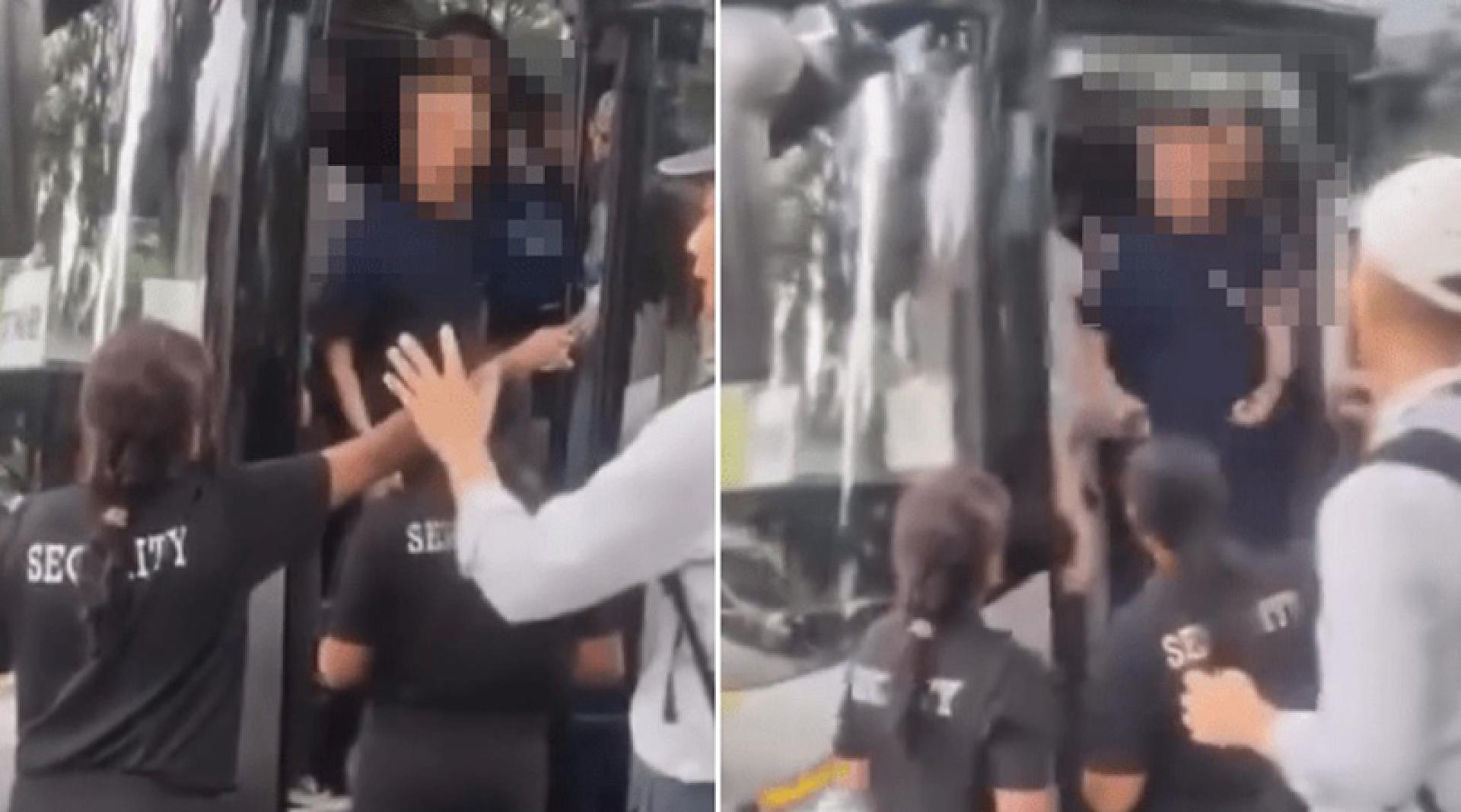 校长与当地女保安发生争执，以粗言秽语辱骂对方，片段在网上发酵。