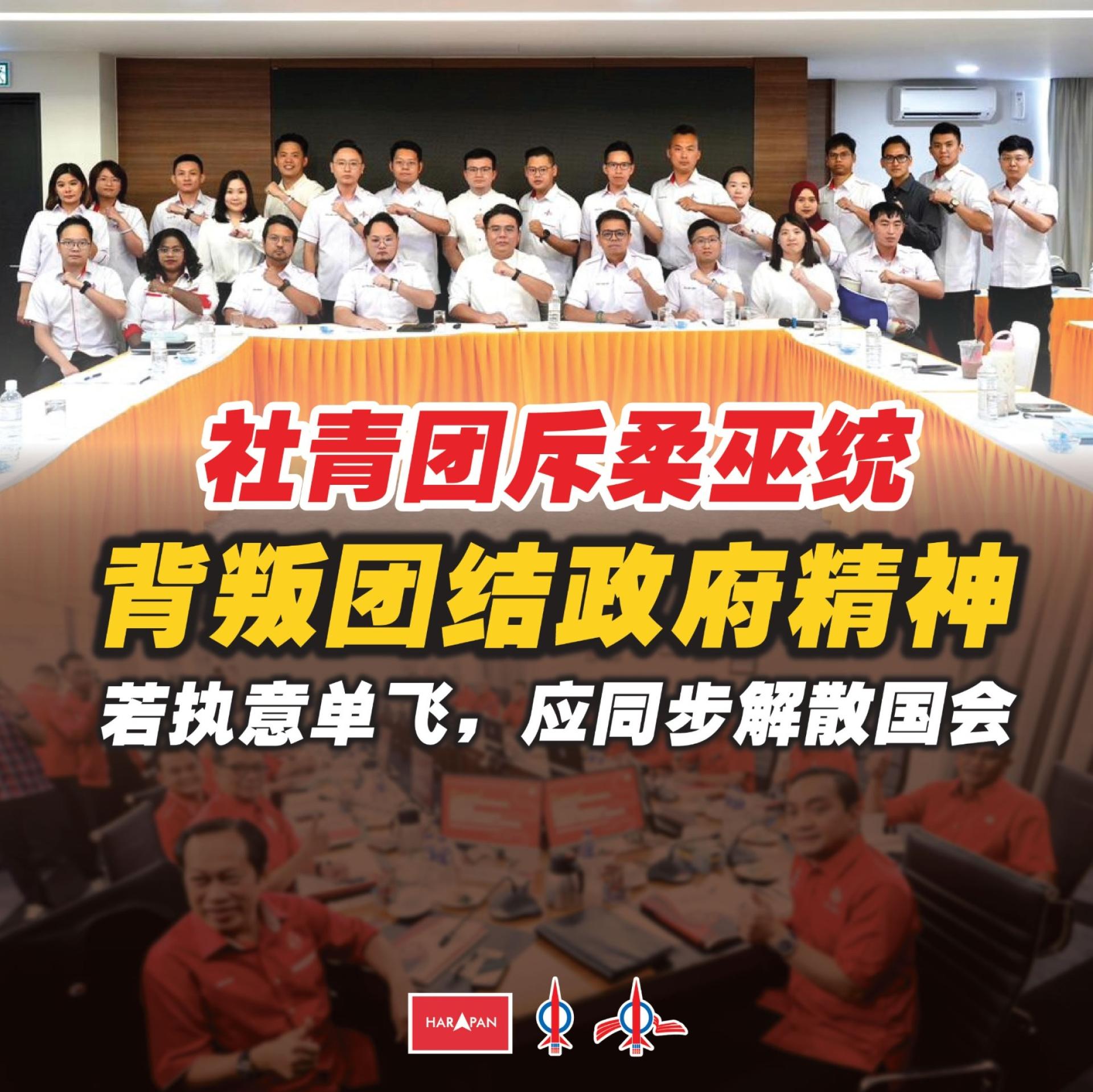 社青团呼吁若柔佛巫统执意在来届大选孤军作战，首相安华应立即解散国会，让全国大选与柔佛等州选同步举行。