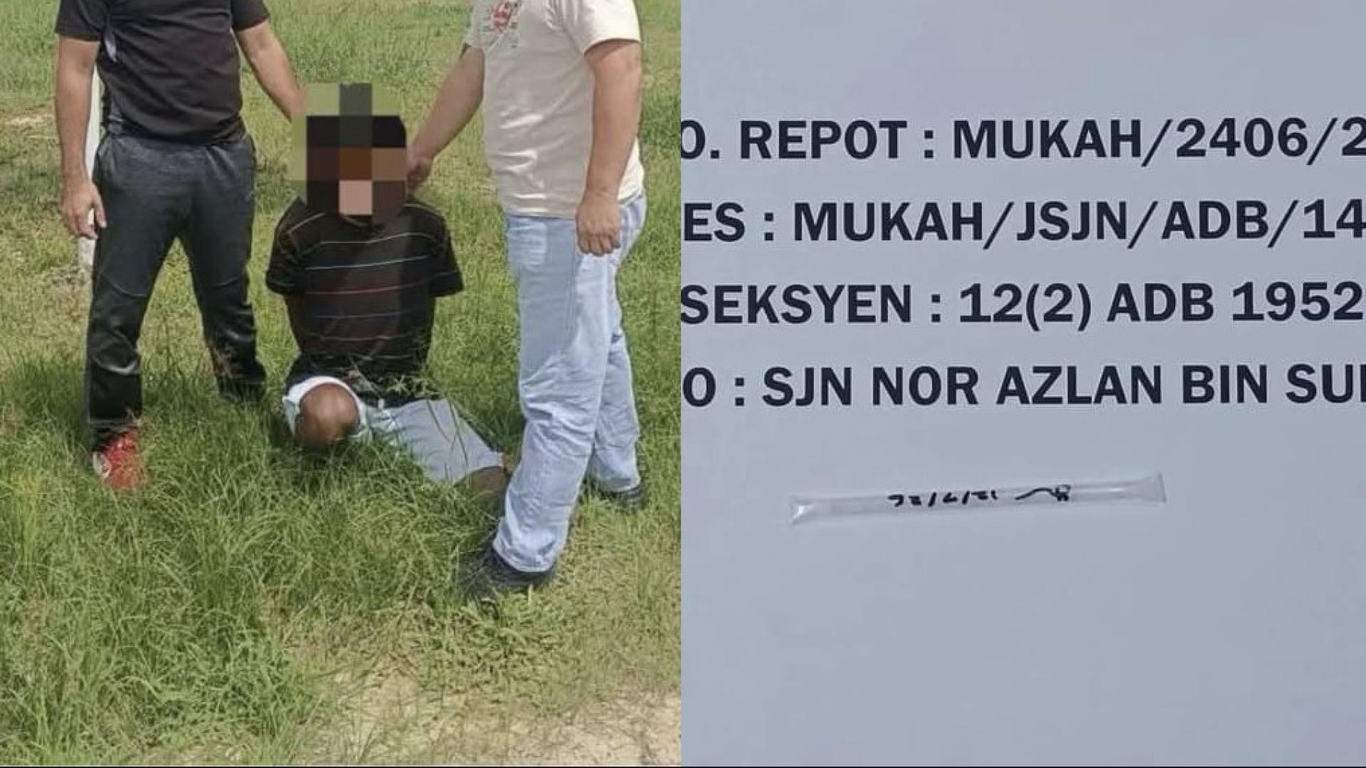沐胶肃毒罪案调查组逮捕涉案外籍男子。
