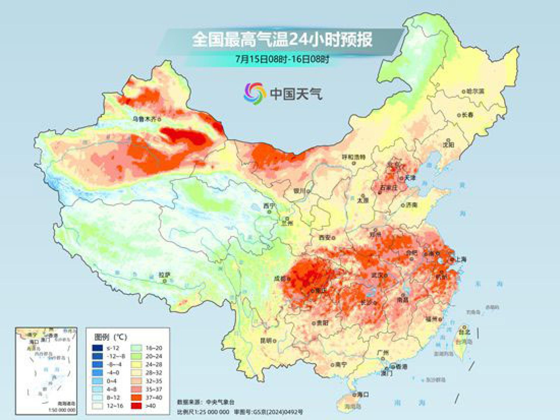 中国多地开启“高温烘烤”模式长达40天。