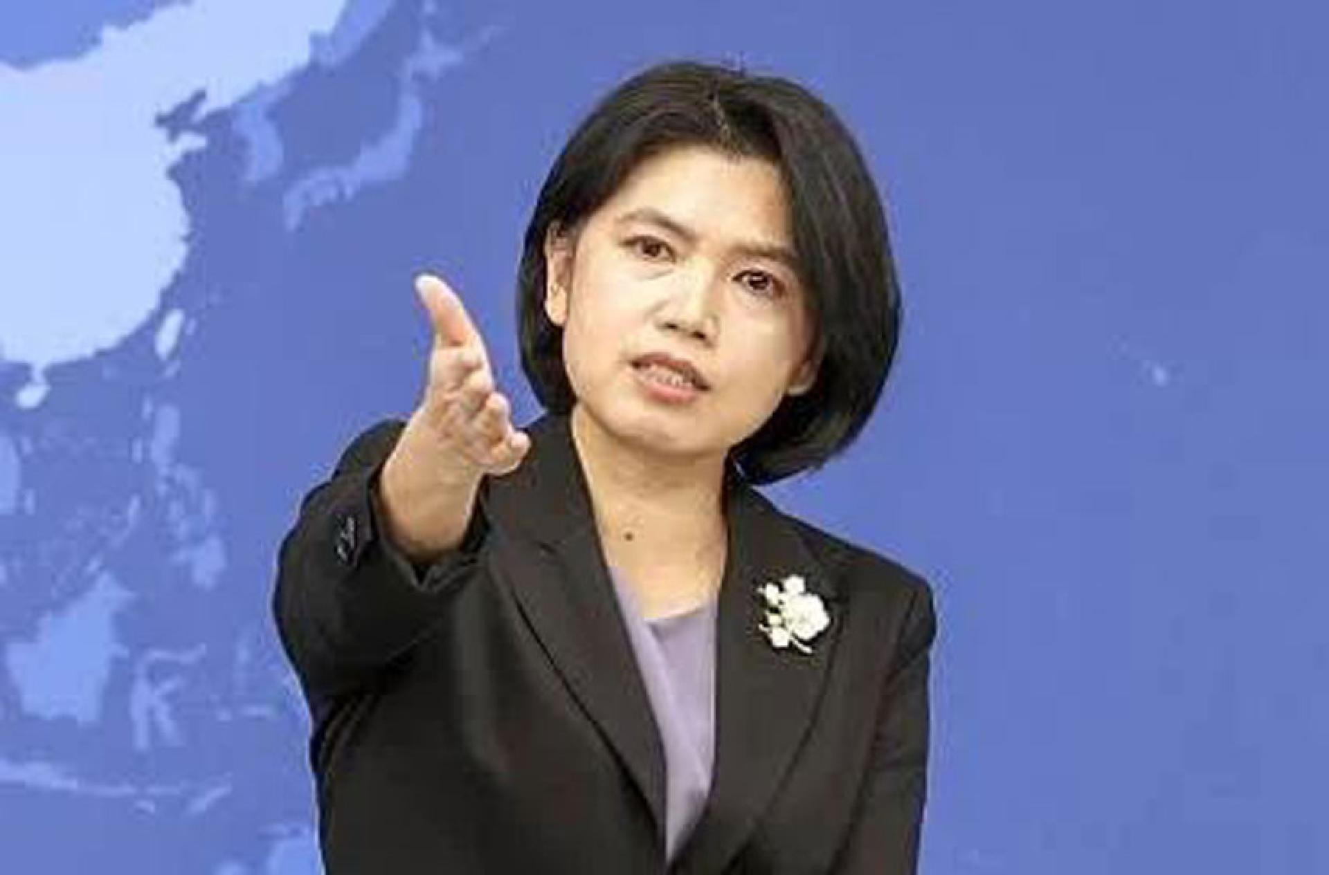 国台办发言人朱凤莲。