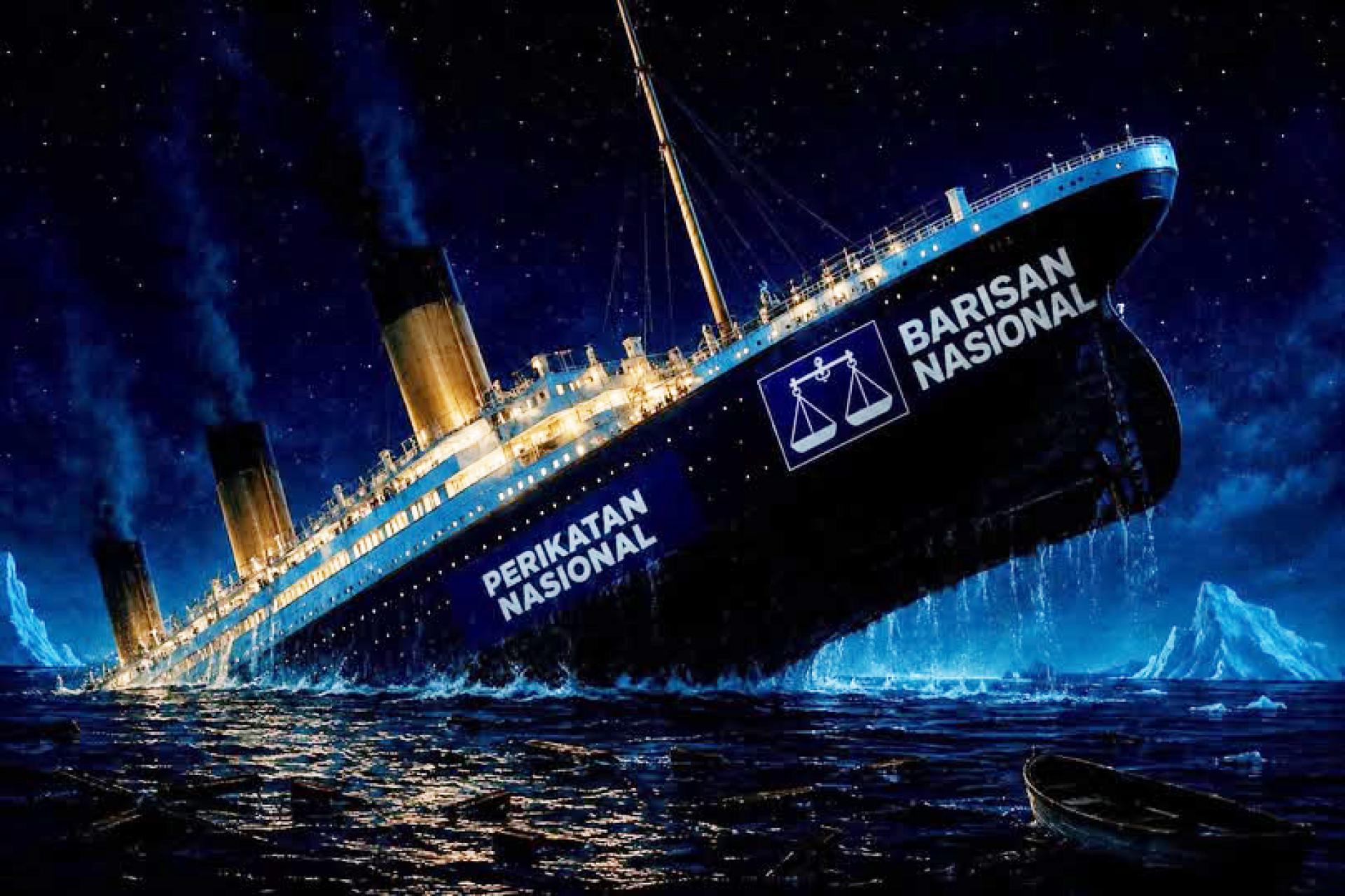 杨巧双以电影《铁达尼号》（Titanic）来形容国阵与国盟的合作关系。