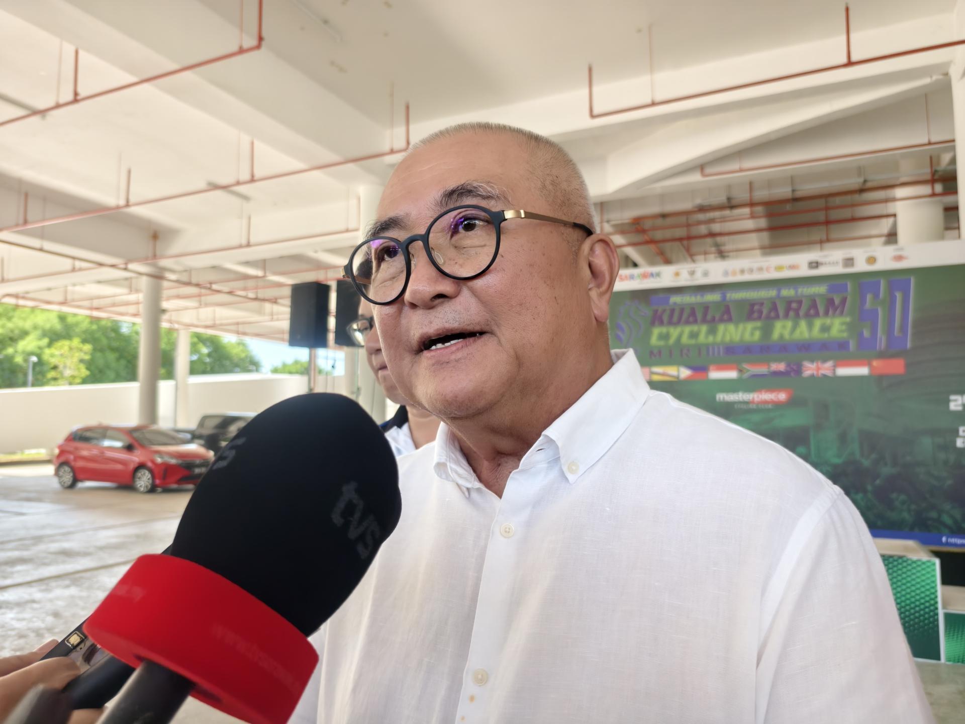 美里市长俞小珊接受媒体访问。